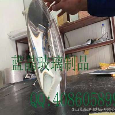 鋼化玻璃球面玻璃磨邊鋼化深加工定制高硼硅石英圓玻璃加工