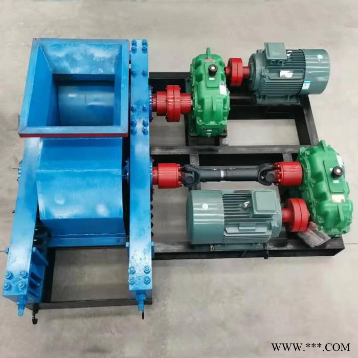 華盛銘石灰?guī)r破碎打砂機(jī) 建筑用工業(yè)廢料制砂機(jī) 石灰對輥破碎機(jī)