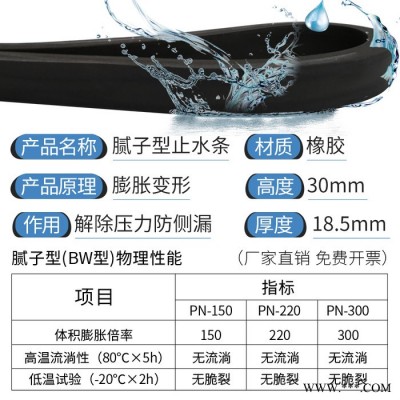 海晨供應 膨潤土橡膠止水條 膨潤土止水條 外墻止水條廠家