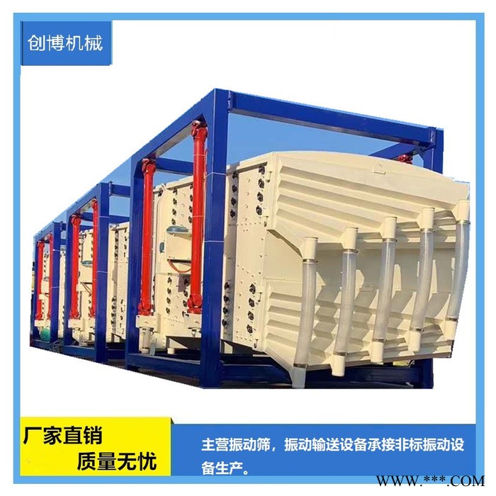 創(chuàng)博機械雙通道搖擺篩搖擺篩全封閉結構搖擺篩膨潤土方形搖擺篩 價格低