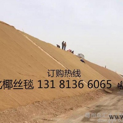 眾匯環(huán)保草毯 椰絲毯 膨潤土防水毯 抗沖生物毯 麻椰固土毯