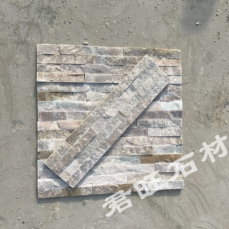 文化石青石板冰裂紋板巖園林墻面路面飾面鋪裝異形頁巖碎拼亂石板