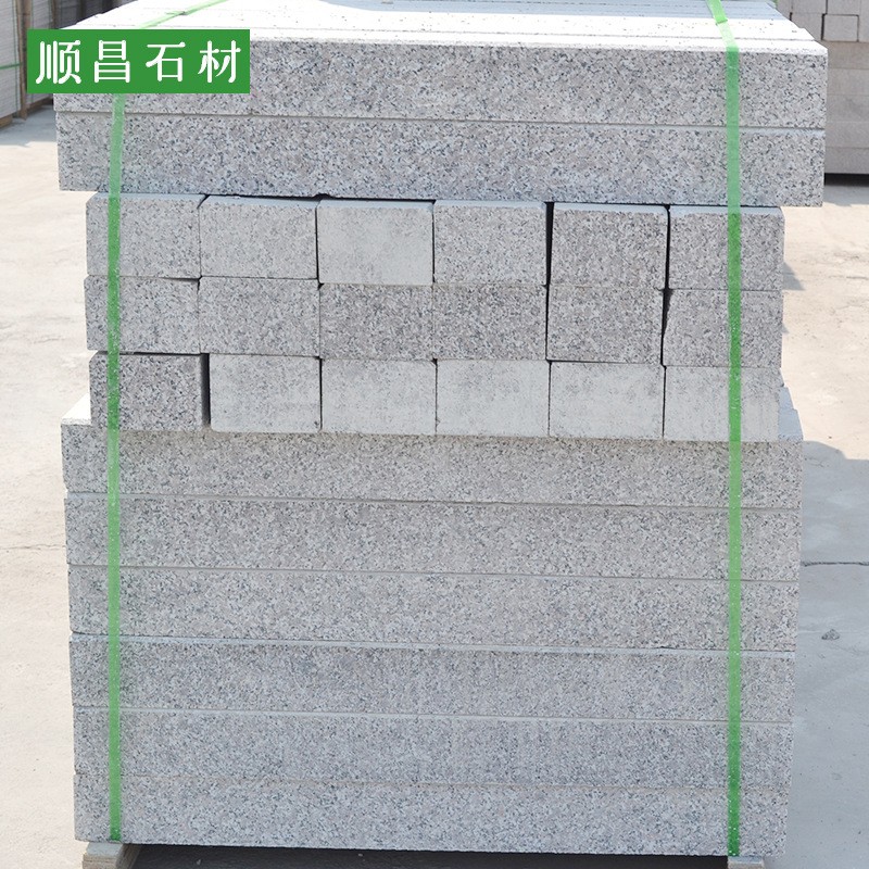 五蓮花石材 五蓮花路沿石灰色花崗巖路緣石大理石路沿石道路用