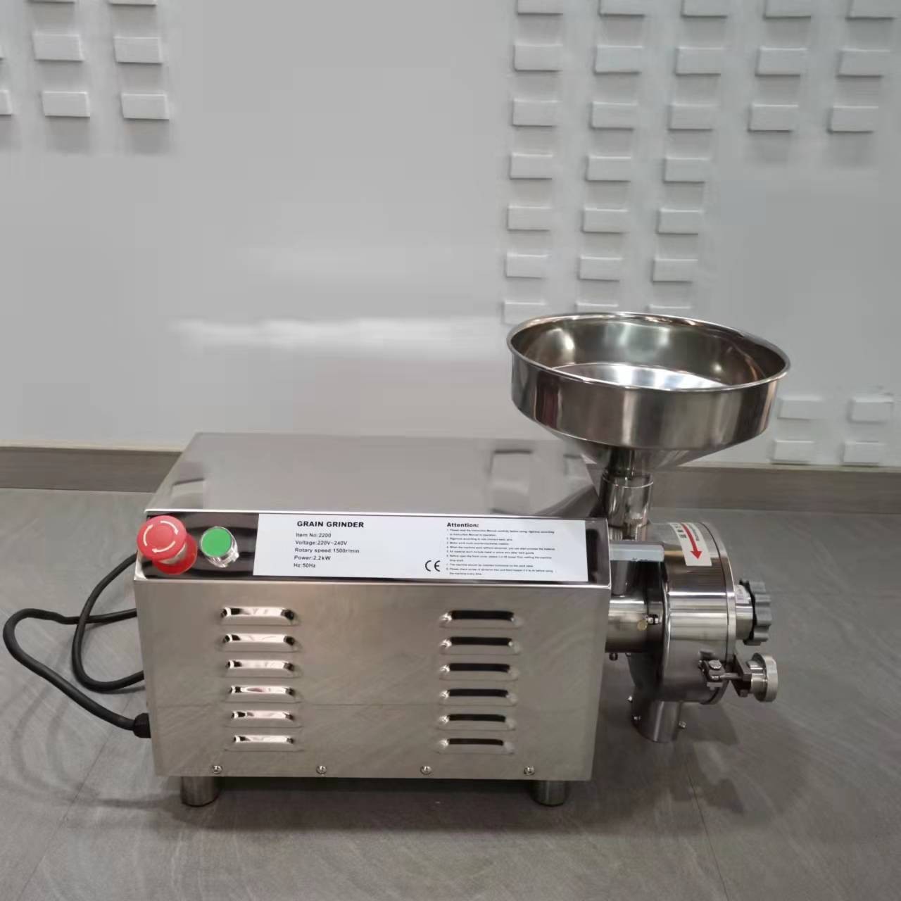 哈瑞斯3000w多功能不銹鋼五谷雜糧磨粉機(jī)電動(dòng)藥材粉碎機(jī)商用研磨